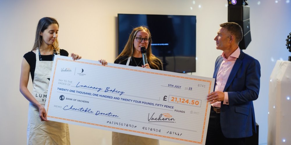 Vacherin raises over £22,000 for Luminary Bakery